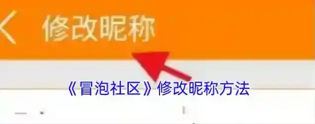 冒泡社区修改昵称
