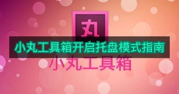 《小丸工具箱》开启托盘模式指南
