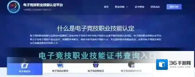 电子竞技职业技能证书查询入口