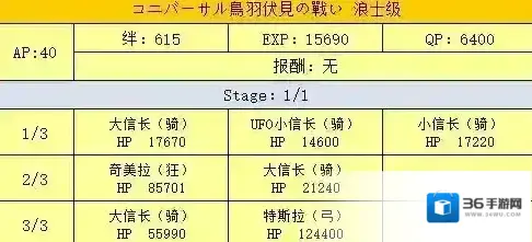 FGO鸟羽伏见浪士级配置攻略 明治维新第二战配置掉落