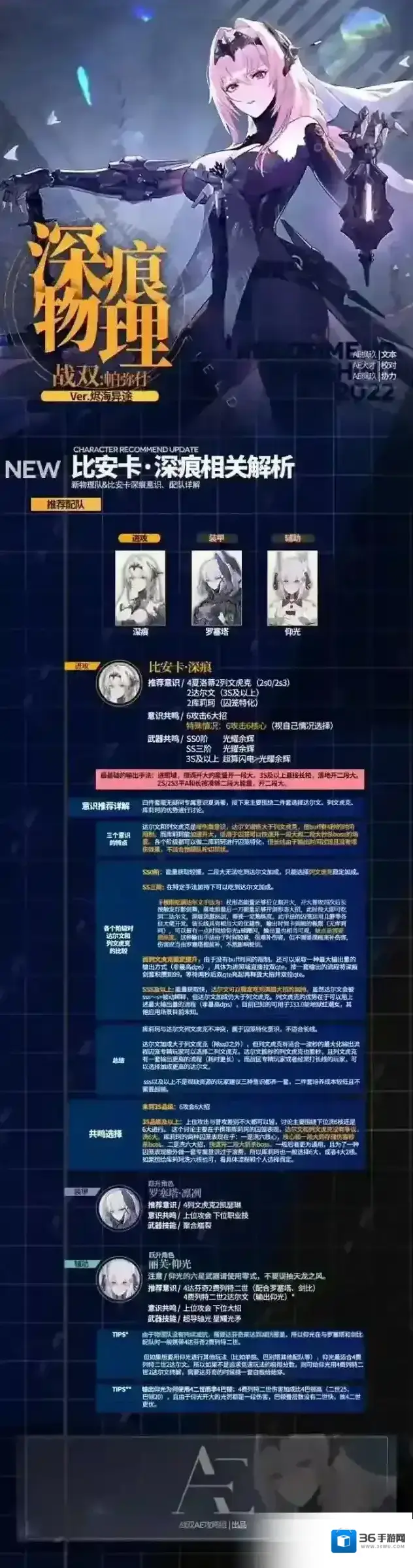 战双帕弥什新物理队比安卡深痕意识配队攻略