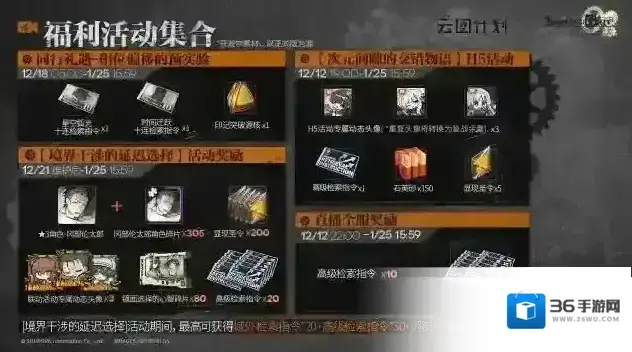 少女前线云图计划联动版本「境界干涉的延迟选择」福利内容一览