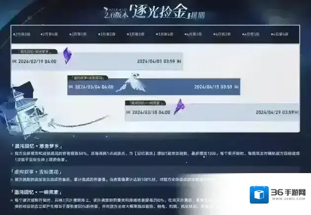 崩坏星穹铁道  2.0版本「逐光捡金」排期