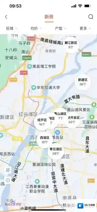中原找房地图找房