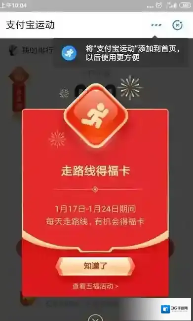 支付宝第一次进入