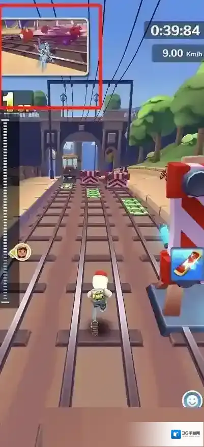 地铁跑酷游戏中