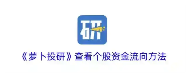 《萝卜投研》查看个股资金流向方法